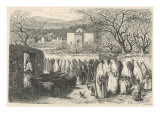 Buy Marabout and Procession: Tlemcen, engraved by Henri Theophile Hildibrand at AllPosters.com