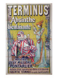 Poster advertising 'Terminus' absinthe, starring Sarah Bernhardt and Constant Coquelin
