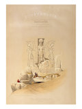 Entrance to the Great Temple of Aboo Simble, Nubia, from 'Egypt and Nubia', engraved by Louis Haghe