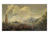 Buy Harbour with Lighthouse and Ships at AllPosters.com