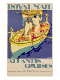 Poster advertising Royal Mail, 'Atlantis' Cruises, printed by the Baynard Press, c.1930