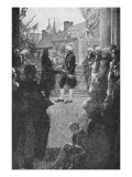 The Inauguration, Engraved by Francis Scott King, Illustration from 'Washington's Inauguration' by 