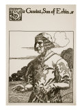 Sir Geraint, Son of Erbin, Illustration from 'The Story of Grail and the Passing of Arthur', C.1910