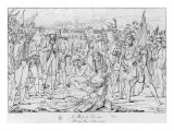 Death of General Desaix at the Battle of Marengo on 14th June 1800, after a Painting by Jean Broc,