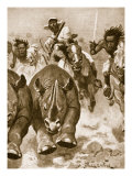 Buy Sir Samuel Baker in Full Pursuit of Rhinoceros in Africa at AllPosters.com