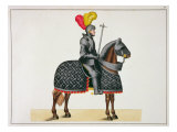 Buy Knight in Armour on his Horse, Plate from 'A History of the Development and Customs of Chivalry' at AllPosters.com