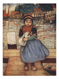 Buy A Girl with a Rabbit, 1904 at AllPosters.com