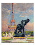 The Eiffel Tower and the Elephant by Fremiet