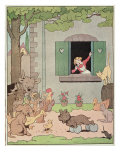 Buy Farmyard Animals Rejoicing at Discomfiture of Grognard, Illustration for 'Placide et Gedeon' 1926 at AllPosters.com