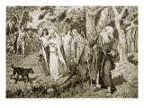 The Meeting of Kenneth and Fenella, 993, Illustration from 'Hutchinson's Story of British Nation'