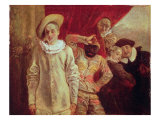 Harlequin, Pierrot and Scapin, Actors from the Commedia dell'Arte