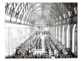 Buy Garter Feast in St. George's Hall, Windsor, in the time of Charles II, 1672 at AllPosters.com
