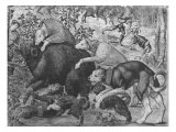 The Hunts of Maximilian, Capricorn, the Boar Hunt, Detail of Hounds Attacking the Boar