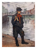 Buy An Amsterdam Street: Boy with Clappers, 1904 at AllPosters.com