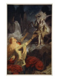 Hundingsbanes return to Valhal, illustration from 