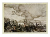 Peter Pan Flying over London, Illustration from 