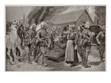 Buy Burning the Farm of a Treacherous Burgher, after a Sketch by Melton Prior at AllPosters.com