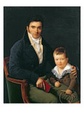 Buy Portrait of a Member of the Barbet Family with his Son at AllPosters.com