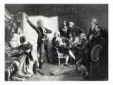 Rouget de L'Isle, Composer of the Marseillaise, singing it for the first time to his friends, from 