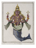 Buy First Avatar of Vishnu as 'The Fish', Illustration at AllPosters.com
