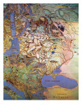 Buy Map of Central Europe, from the 'Sala Del Mappamondo' at AllPosters.com