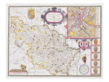 Buy The West Ridinge of Yorkeshyre, engraved by Jodocus Hondius at AllPosters.com