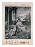 Poster Advertising 'Samson and Dalila', opera by Camille Saint Saens