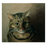 Buy A Head Study of a Tabby Cat at AllPosters.com