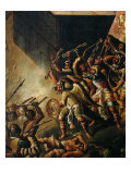Buy Screen with Scenes of the Spanish Conquest: Battle Among Aztec and Spanish Soldiers, Detail at AllPosters.com