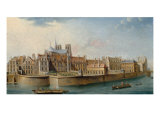 Buy View of the Cloister of Notre-Dame Towards the River Seine at AllPosters.com