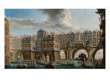 Buy Joust of Sailors Between the Bridge of Notre-Dame and the Bridge au Change, 1756 at AllPosters.com