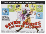 Seven Brides for Seven Brothers, UK Movie Poster, 1954