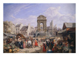 The Market and the Fountain of Innocents, 1822