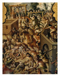 Buy Screen with Scenes of the Spanish Conquest: Battle at Tenochtitlan at AllPosters.com