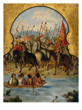 Screen with Scenes of the Spanish Conquest: The Spanish Soldiers at Tenochtitlan 1520
