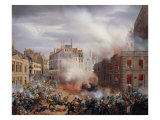 Buy The Burning of Chateau d'eau at Place du Palais Royal, February 24, 1848 at AllPosters.com