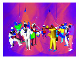 Impressionist Ethnic Big Band Performing on Golden Stage