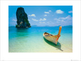 Buy Tropical Beach with Long Tail Boat, Phuket, Thailand at AllPosters.com