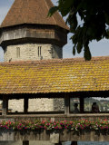 Kappelbrucke or Chapel Bridge, Europe's Oldest Covered Wooden Bridge