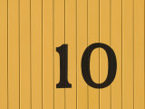 Number Ten on the Side of a Historic Trolley Car