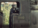 Locomotive Driver on an East African Railways Steam Locomotive