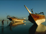 Buy Dhows Lie Beached Near Ra's Al Hadd in Oman at AllPosters.com