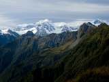 View of Mount Fox, Left, and Mount Cook, Right, from Mount Fox