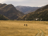 Mountain Bikers on an Autumn Ride Up Skippers Canyon