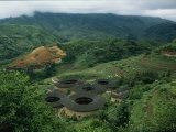 Buy Landscape and Distinctive Round Houses of a Nanjing Village at AllPosters.com