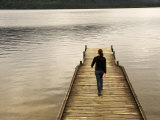 Waiting for the Boat on a Boat Dock on Lake Kaniere