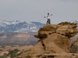 Unicycling on Top of a Hoodoo on the Slickrock Trail