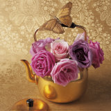 Roses, Teapot and Butterfly