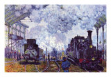 Buy Saint Lazare Station In Paris, Arrival of a Train at AllPosters.com