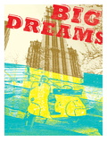 Modern Vespa Big City Dreams Print